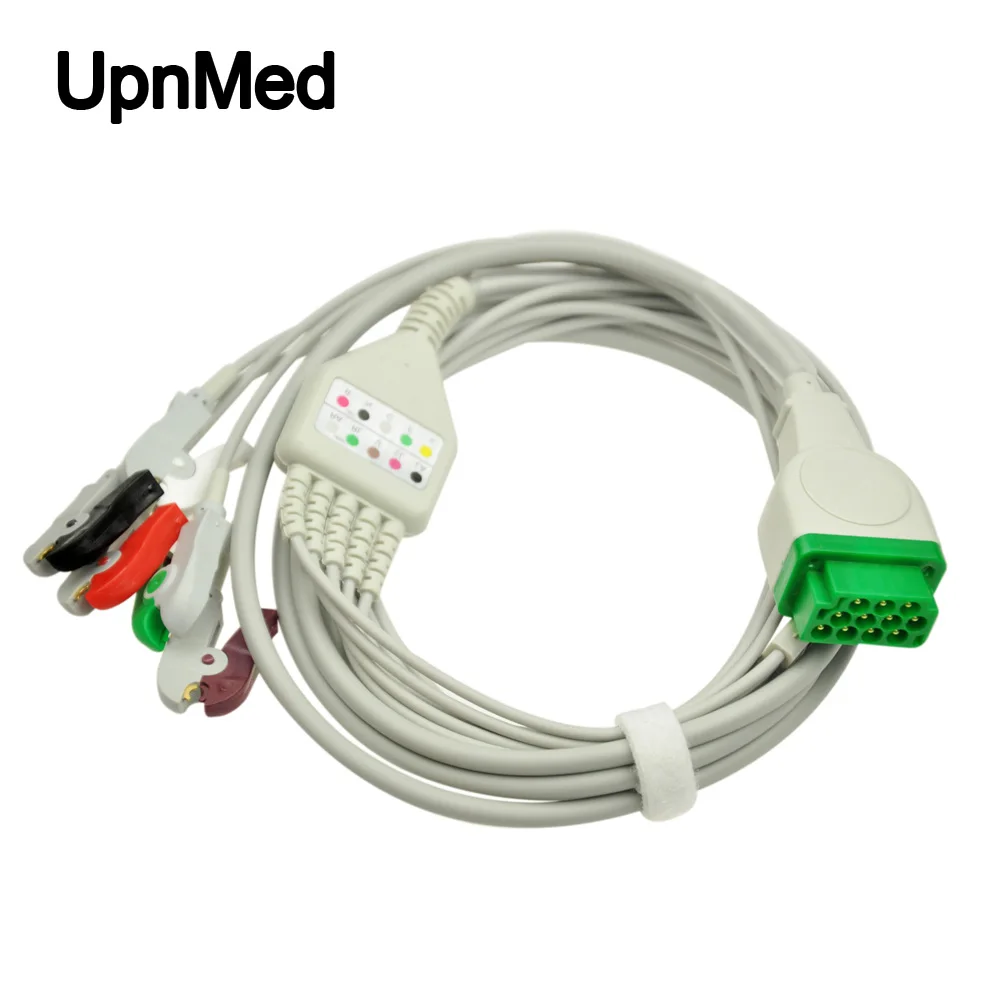 GE Dash 2500 5 lead кабель ЭКГ и леадвирес на кнопках