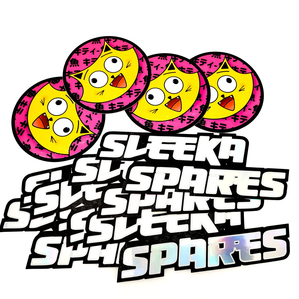 Custom printed Cartoon car window full Body cut out vinyl lettering decorative transfer decals pvc sticker pack