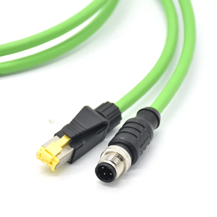 High quality waterproof IP67 4-pin male D code ProfiNet connector M12 cable