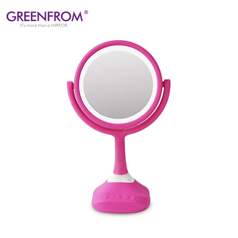 1X/5X Magnification Led Makeup Mirror Double Sides 360 Degree Rotation Lighted Plastic Cosmetic Table Mirror