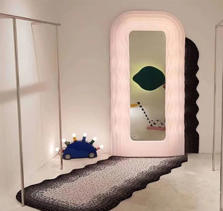2024 Wholesale Indoor Home Diy Decoration LED Mirror Shop Floor Creative