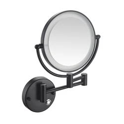 KAIIY Colorful Modern Stainless Steel Wall Mounted Bathroom Accessories Dual Arm Extend Bath LED Mirrors