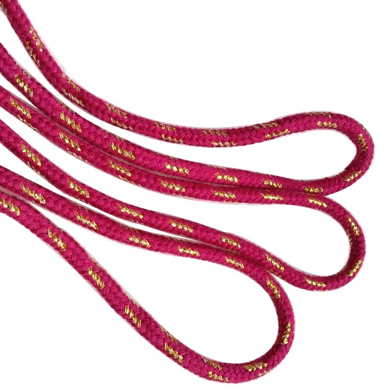 CR003 manufacturer supply metallic yarn fuchsia gold lurex glitter cord for garment accessories