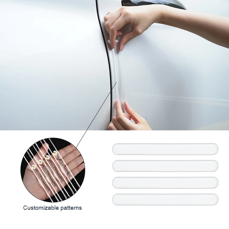 ZY OEM Logo Factory Wholesale 4pcs Car Door Handle Anti Scratch Protector Car Door Bowl Protector Sticker