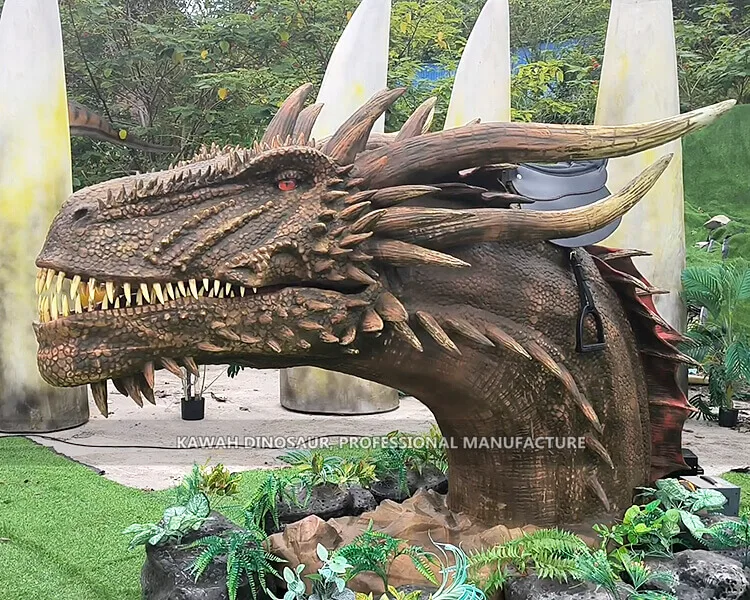 Animatronic Dragon Ride Amusement Park Ride on Dinosaur Customized