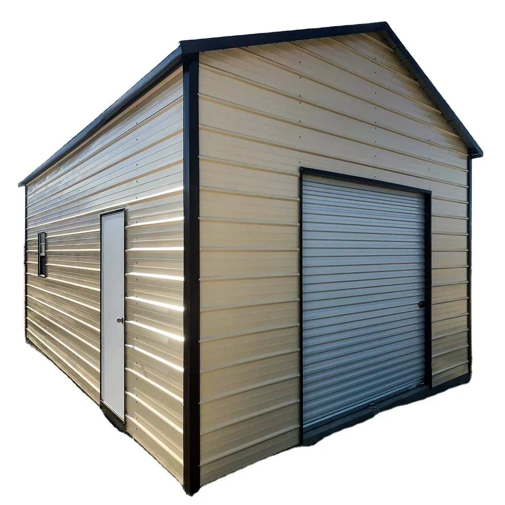 Prefab Steel Tube portable metal carport garages double building car garage design