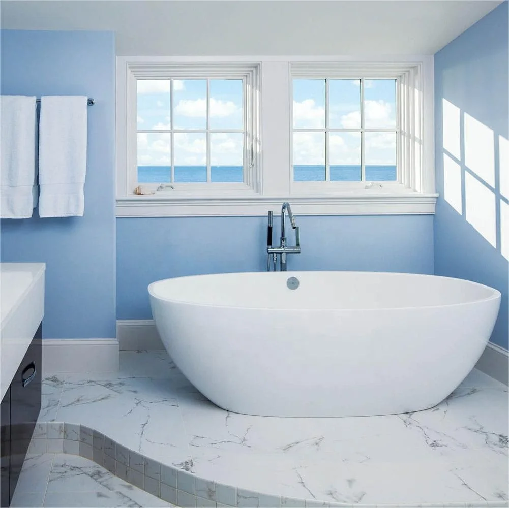 Bespoke vinyl sliding window double triple glazing anti-theft UPVC PVC casement glass windows design for house