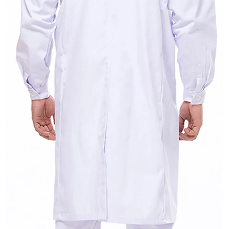 Белое пальто для мужчин и женщин с длинным рукавом Медицинская медицинская униформа медсестер коротким оптовая продажа медицинское