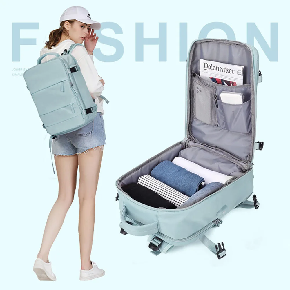 Large Laptop Backpack expandable Hiking Waterproof Outdoor Sport Rucksack Travel Backpack With USB Charging