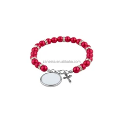 Personalized Printing Blank Sublimation Rosary Bead Bracelet