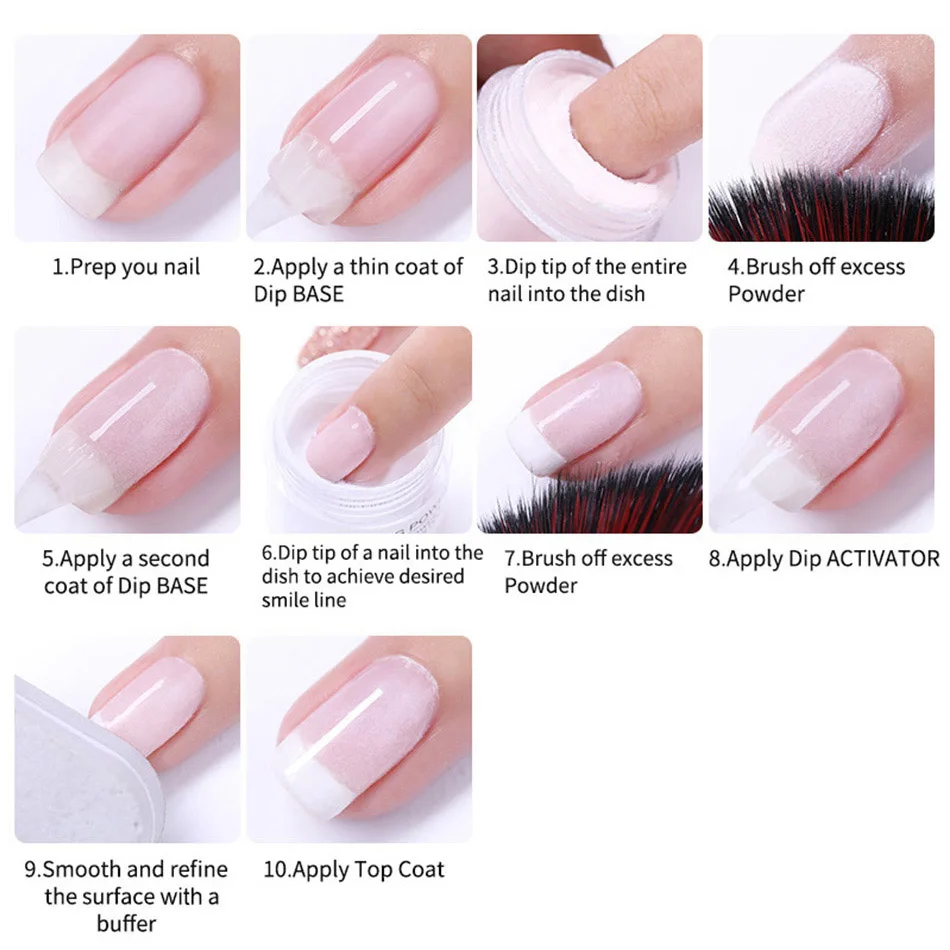 Custom Private Label Color Dipping Acrylic Powder And Liquid Set Professional Dip For Nails Dipping Powder