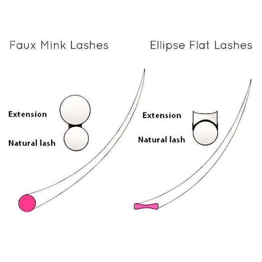 OEM Factory Eyelash Extension Private Label Custom Artificial Eyelash Ellipse Flat Shape False Lashes Black Korean PBT Fiber