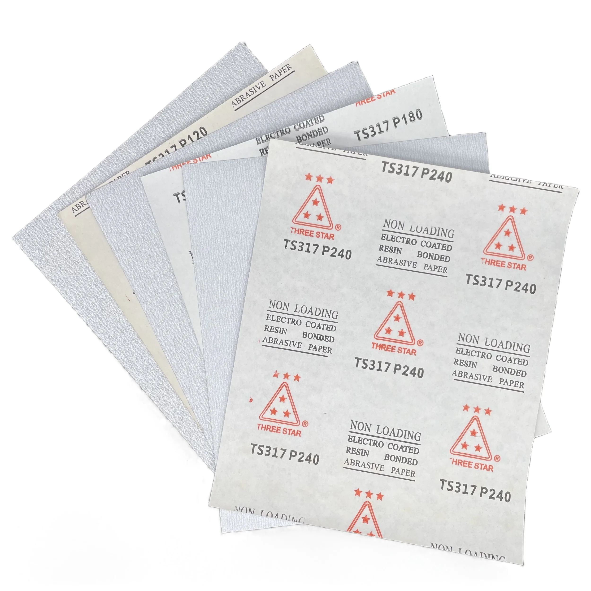 Anti-clog Zinc Stearate coated dry abrasive paper sheet for Hardboard sanding paper