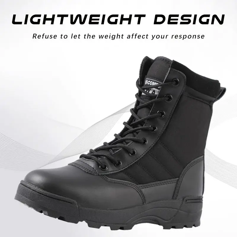 Custom Waterproof Hiking Botas Green Black Leather Combat Tactico Tactical Boots
