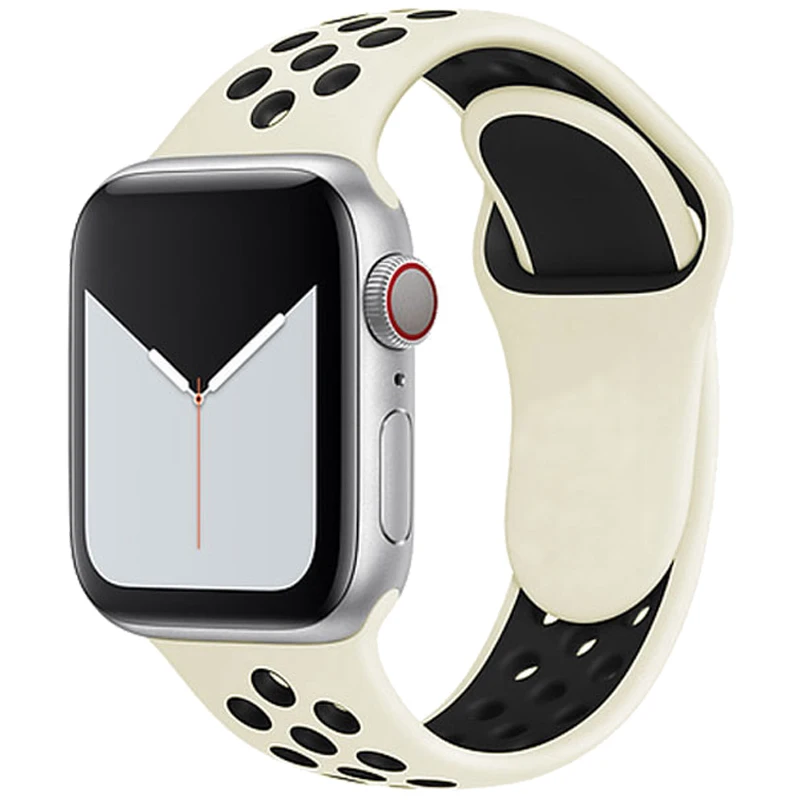 Breathable Silicone Sports Band for Apple Watch 5 4 3 2 1 42mm 38mm 40mm 44mm Bracelet Rubber strap for NIKE+ iwatch