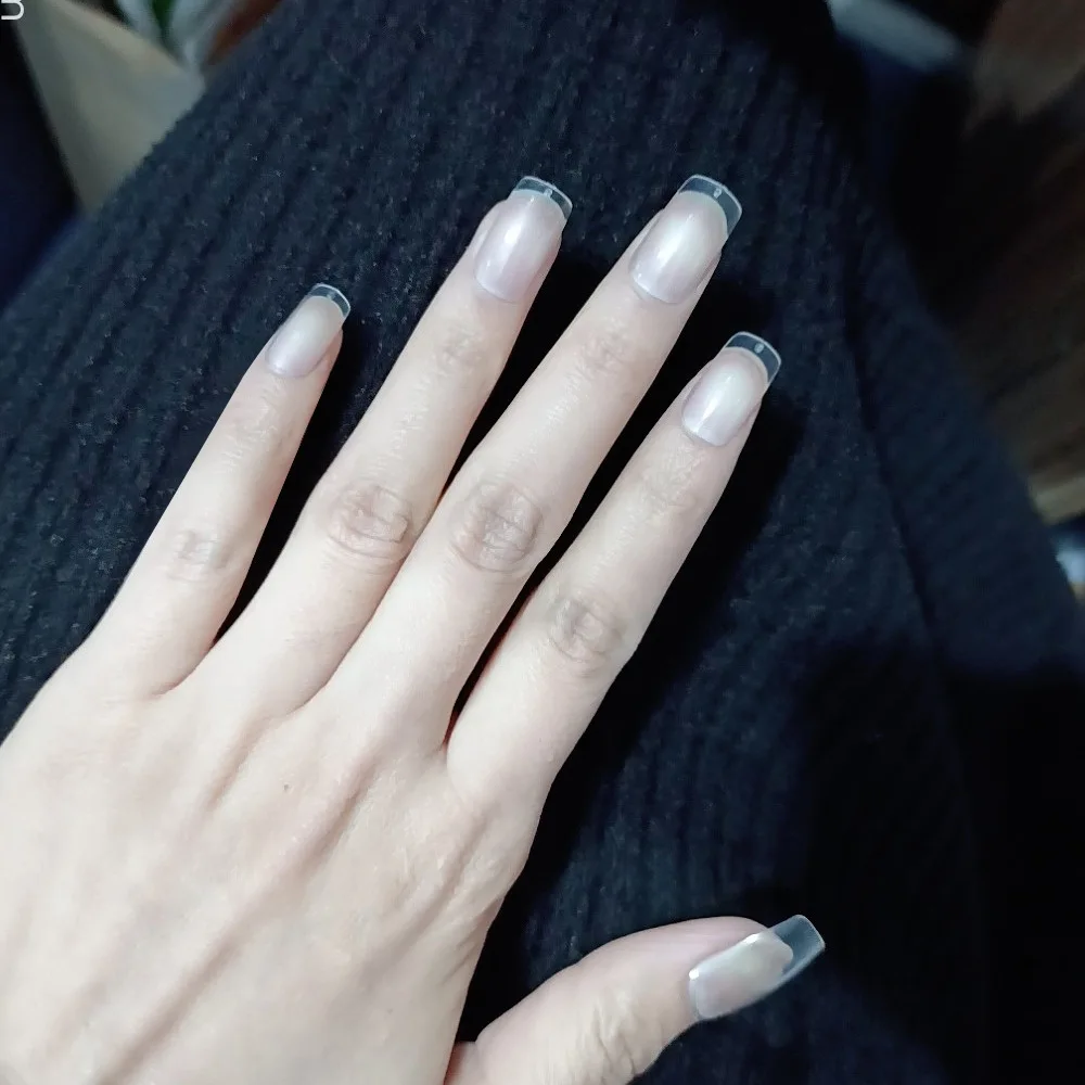 Factory direct square uv fake nails Artificial design Pink Products 24pcs supplies nails Press On Nails