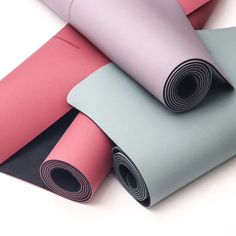 Verchoo Eco-friendly Pilates Floor Workouts Fitness Exercise Premium 6mm Thick Non Slip Gold Print Black PU Yoga Mat