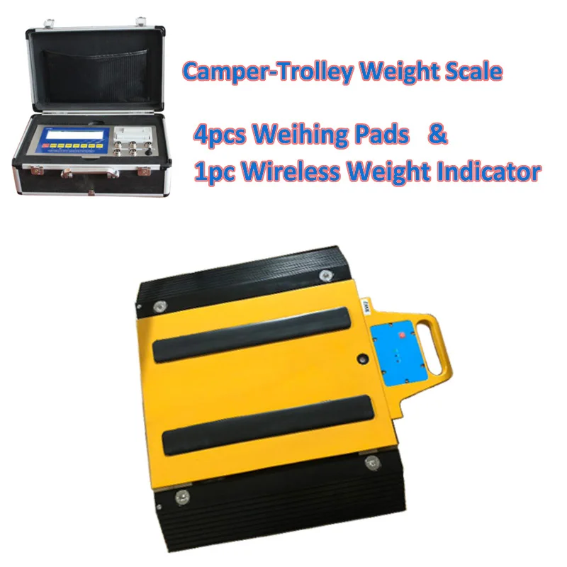 Mobile Vehicle Weigh Pads Camper Trolley Van Weighing Scales with Wireless Weight Indicator