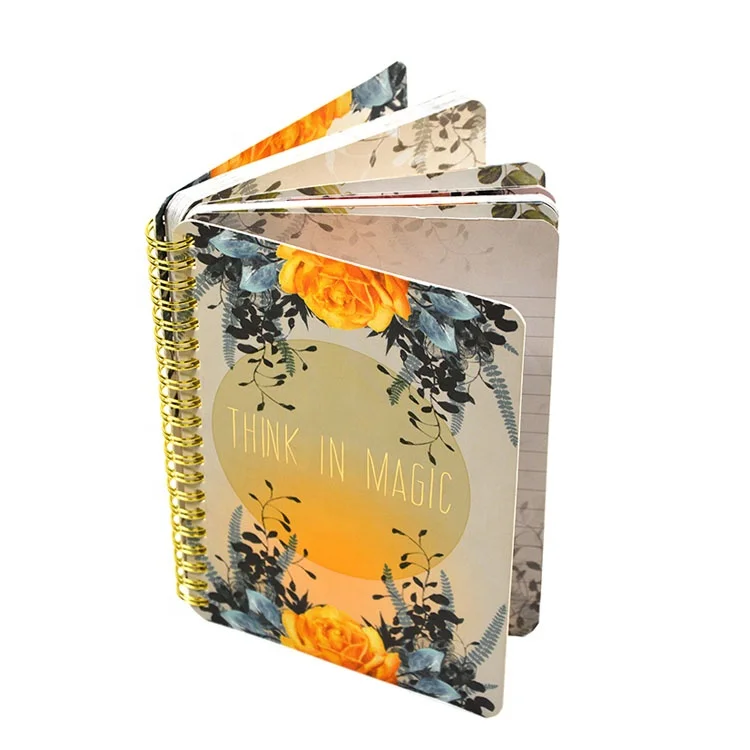 Chinese Journals Custom Logo Notebook Planner Workbook Practice Book Color Gold Spiral Bound Books Production Printing