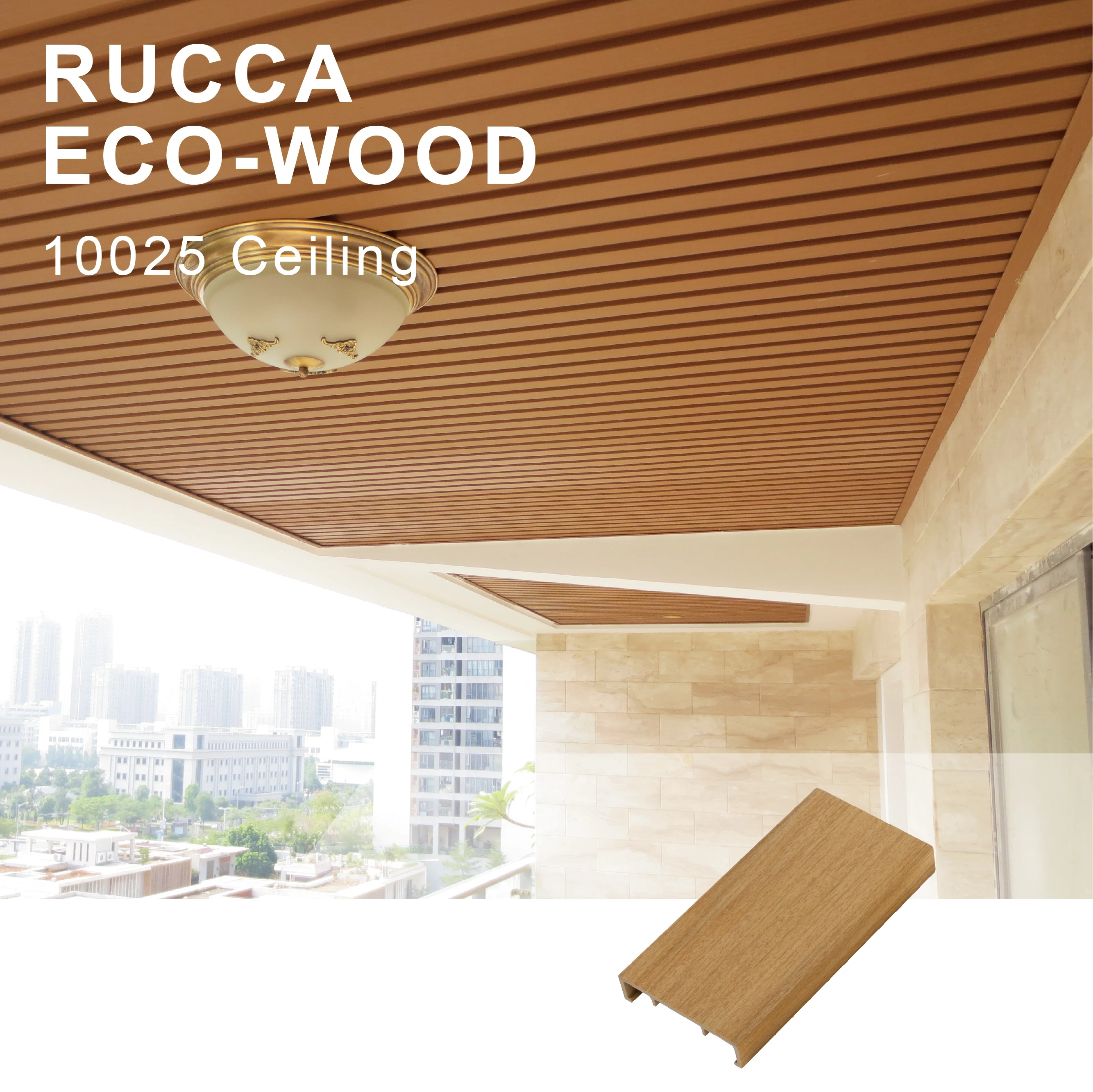 Foshan Wood Plastic Composite Faux Ceiling for Interior Decoration 100*25mm China Supplier Bathroom/office Faux Ceiling