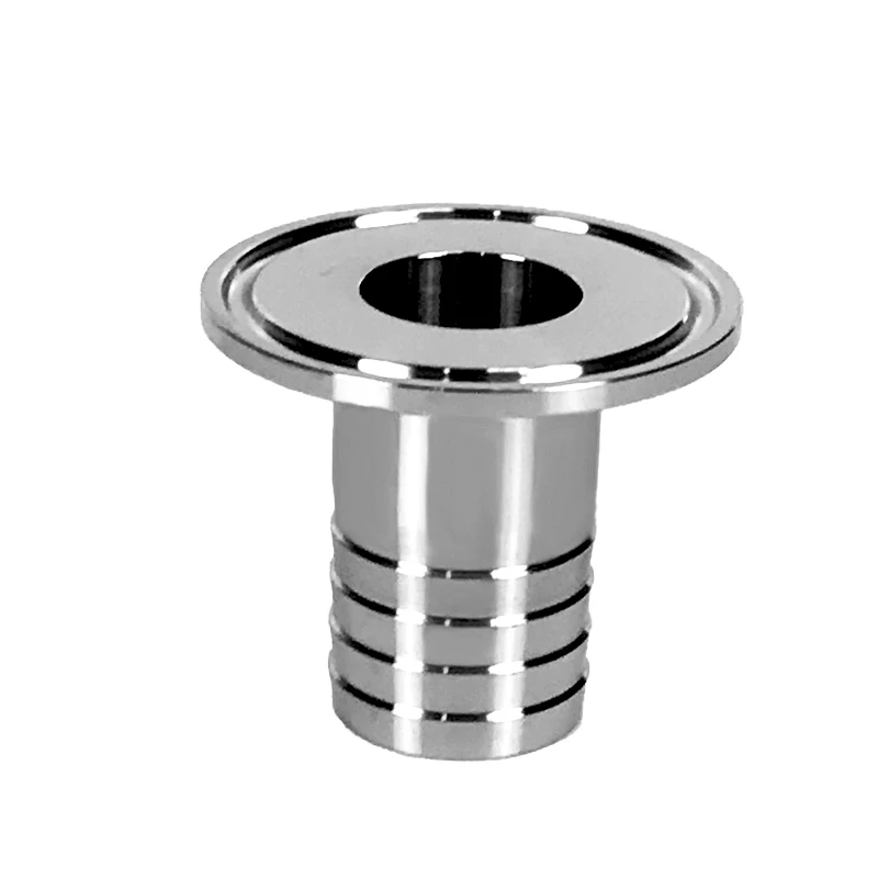 Yongda Sanitary Stainless Steel pipe fitting clamp Hose nozzle barbed ferrule