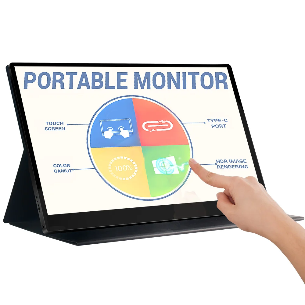 Portable Monitor 15.6' 4K 3840*2160 HD MI Portable Monitor for Laptop USB-C Computer Display Monitor Eye Care Screen