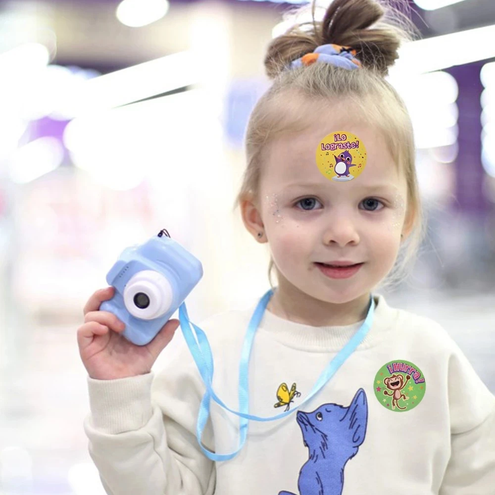 Custom Cute Animals Kids Motivational Stickers Spanish Reward Encouragement Sticker