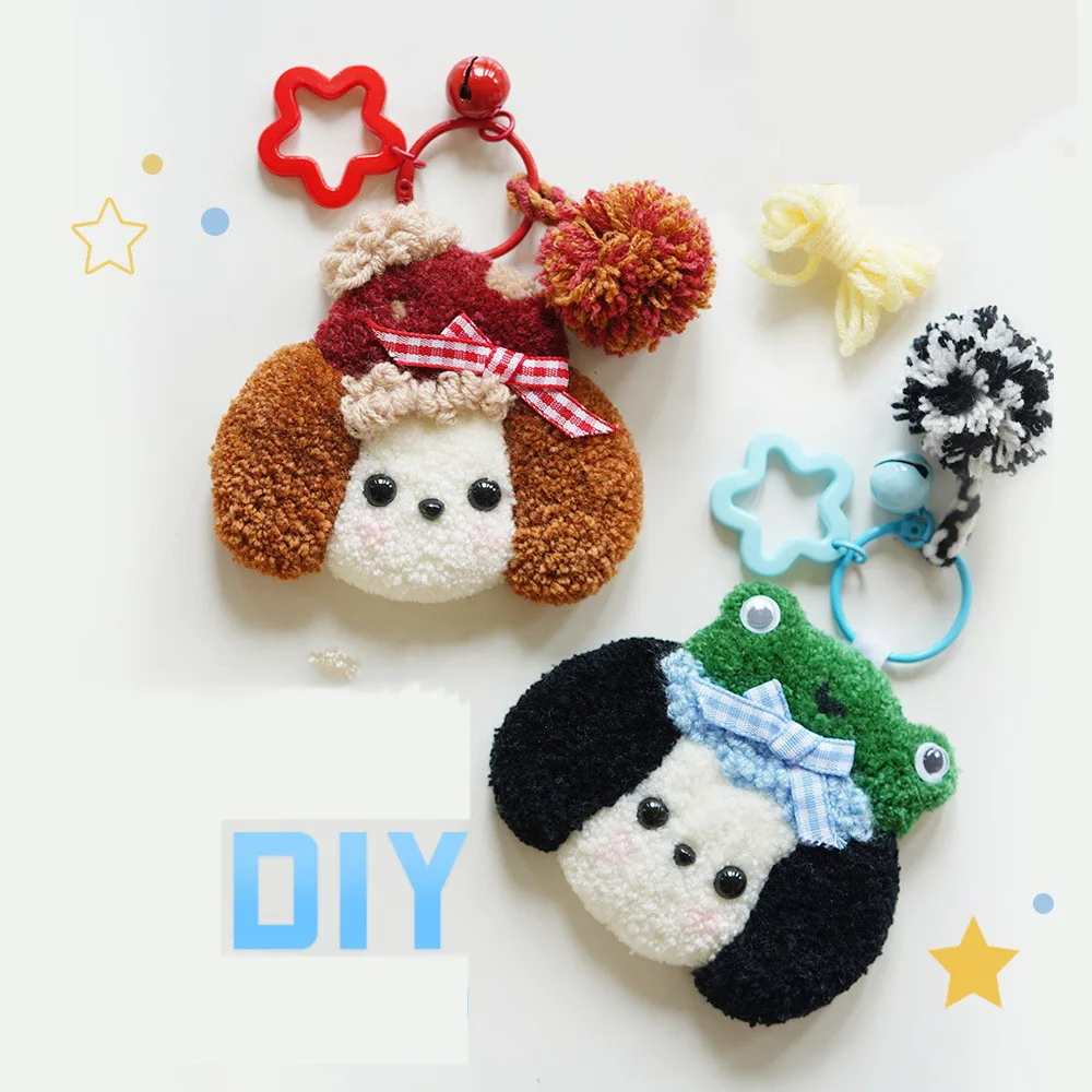 Punch Needle Coasters Kit, Embroidery Kit for Beginners Car Coasters DIY Rug Drink Coasters Tools DIY Needle Punch Craft