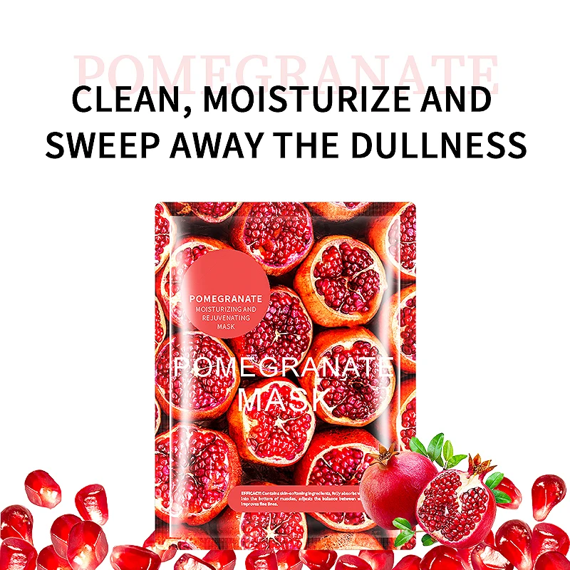 Оптовая продажа, корейская косметика, фруктовая маска, фабричные коллагеновые маски для лица с гранатом