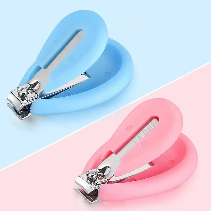 2pcs Cute Safety Baby Nail Trimmer Set with Nail Scissors & Clipper for Nail Care Manicure