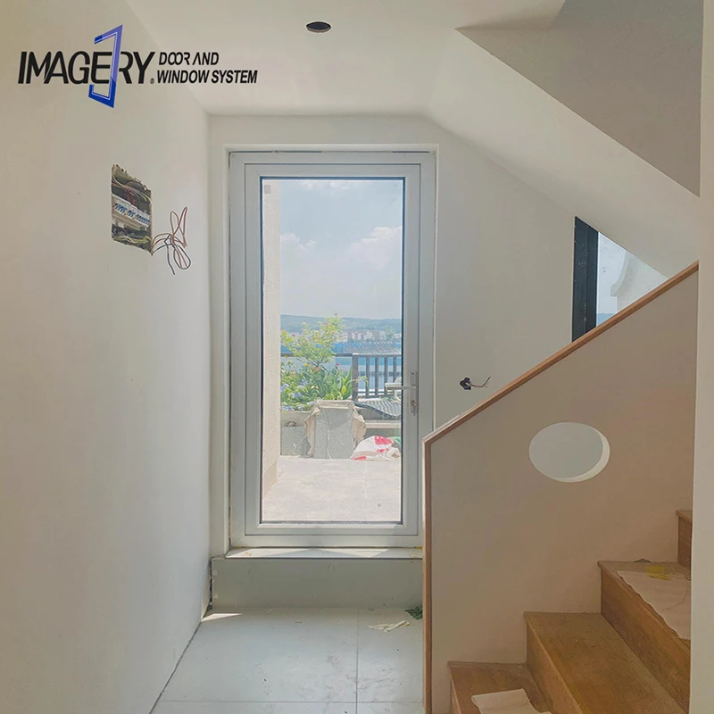 Modern French Design Aluminum Frame Swing Glass Door Waterproof for Home Use-for Hotels Bedrooms Kitchens Offices Interior Use