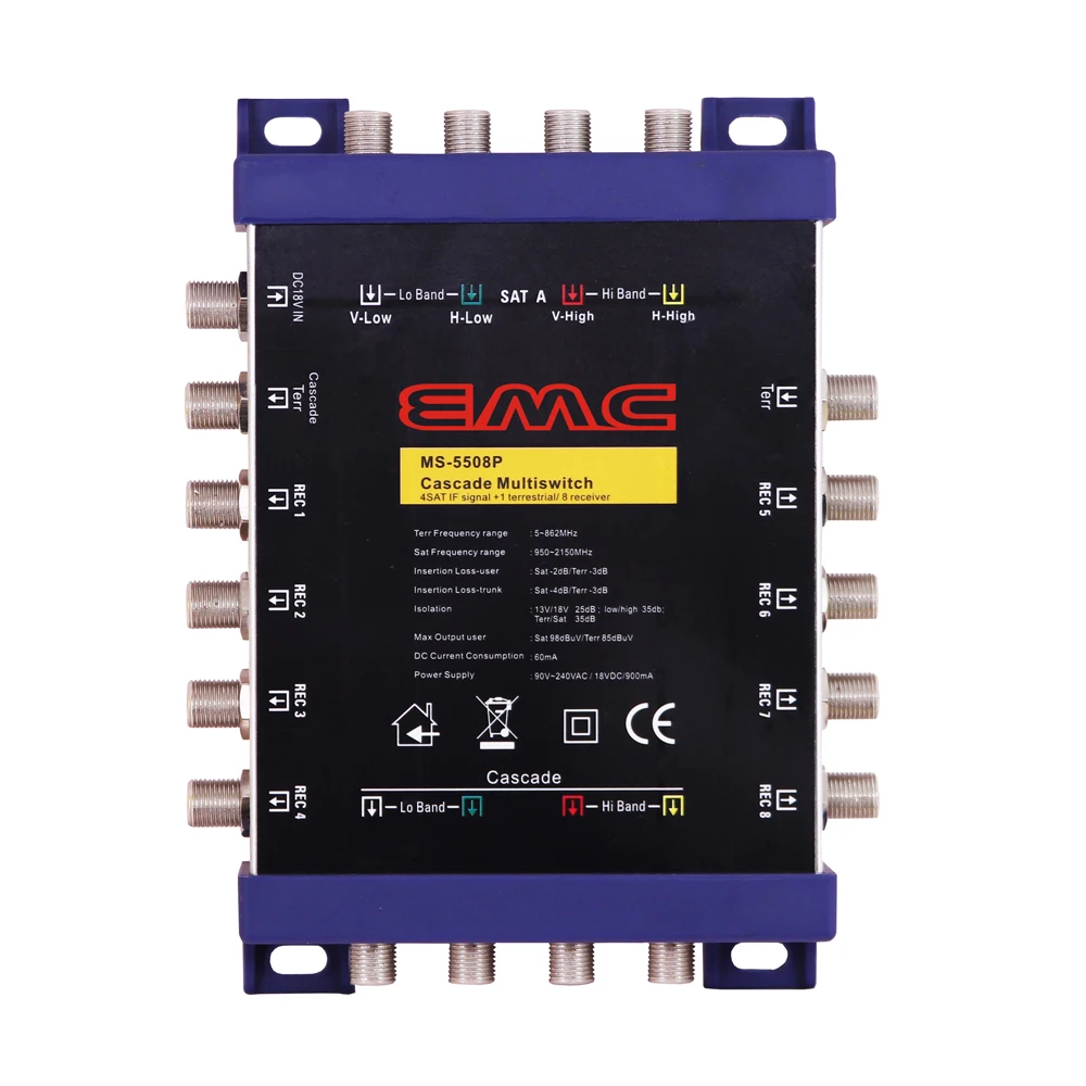 2023 New upgraded 5x8 Satellite  multiswitch 5in 8out Satellite  multiswitch