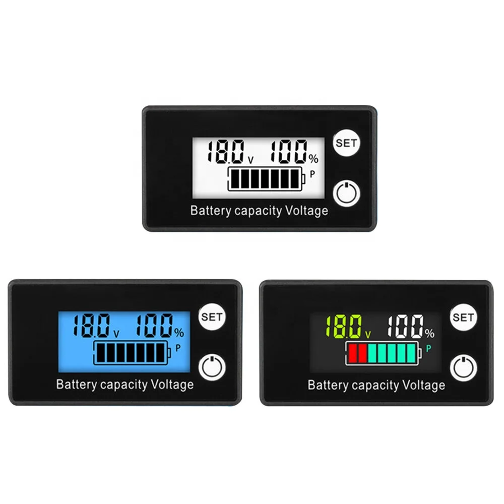 12V 24V 48V Waterproof Battery Capacity Indicator DC8-100V Lead Acid Lithium LiFePO4 Car Battery Tester Meter