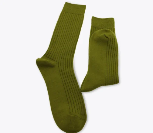 custom logo Jungle Green sport boot cotton anti fungal army green socks