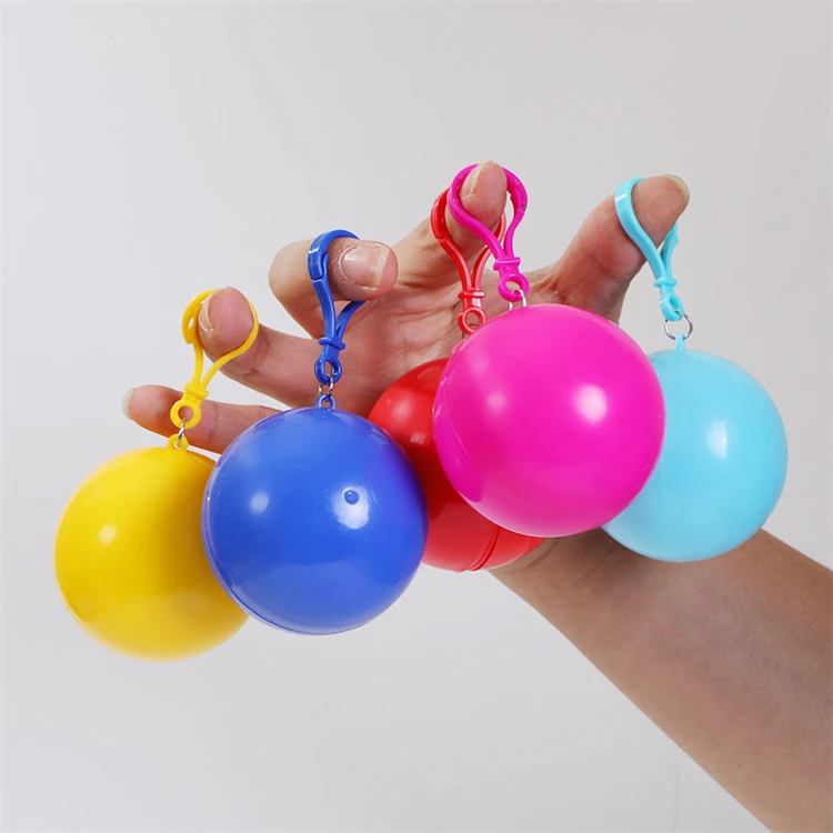 WELLFLYER PM-270 Pocket disposable raincoat ball plastic raincoat for camping portable adult waterproof poncho ball raincoat
