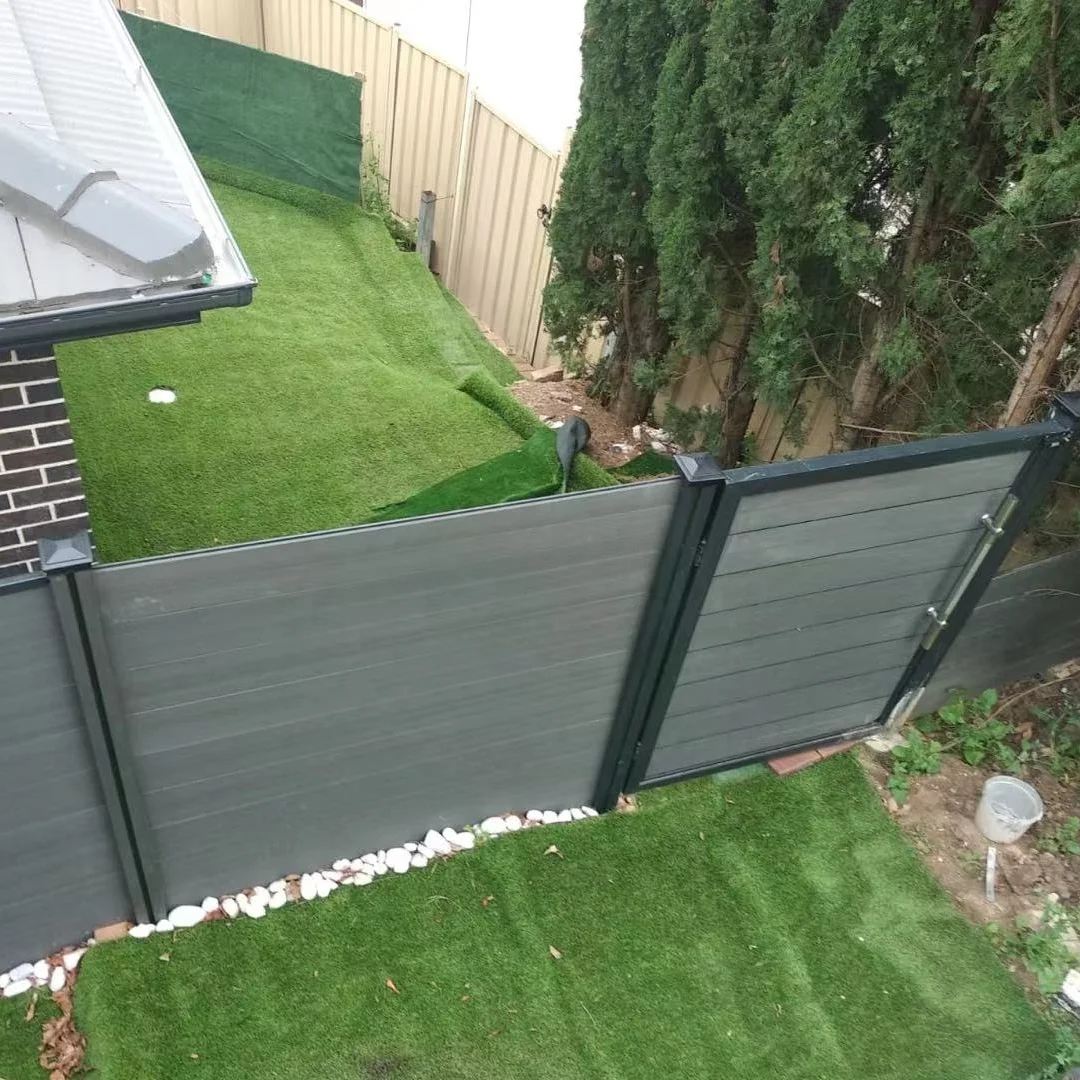 DIY Easy installation composite wood privacy garden wpc fence high quality than pvc fence