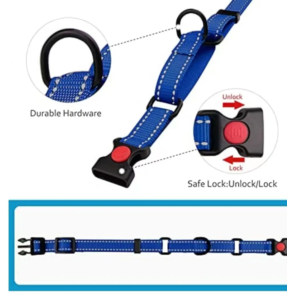 OEM Custom Logo Reflective Training Hounds Dog Martingale Collar