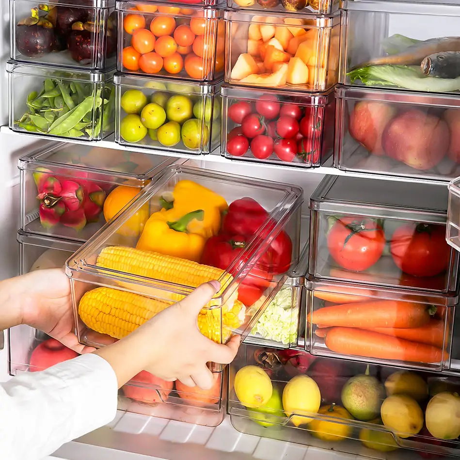 Jilen-1143 Nesting Transparent Food Stay Plastic Containers Hermetic Storage Container