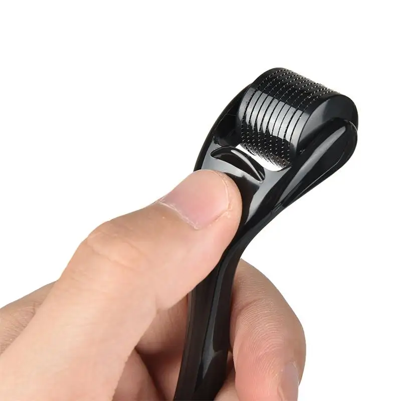 Hot Sell Men Skin Massage Absorb 540 Titanium Metal Jade Derma Roller Beard Growth Kit