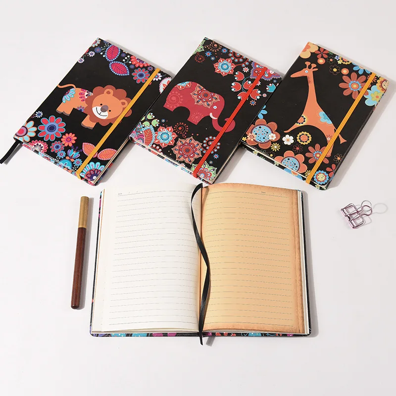 Promotional School Office Cartoon Notebook Small Cute Anime Sewing Binding Hardcover Notebook