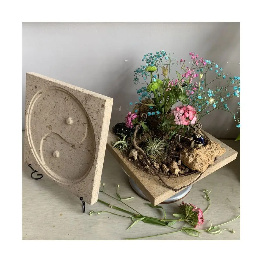 Factory Direct Square 25*25*2.5Cm Handmade Green Plant Planting Moisturizing Base