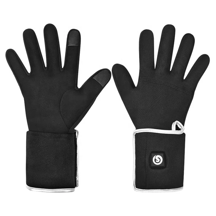 Winter Outdoor Recreation Riding Touch Screen Windproof Hand Warm Gear Electric Custom Ski Battery Heated Liner Gloves