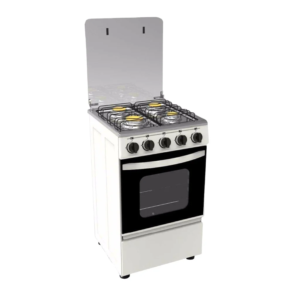 Zhongshan hot sale cheap stand gas cooker oven with 4 brass cap gas bunrers for south American