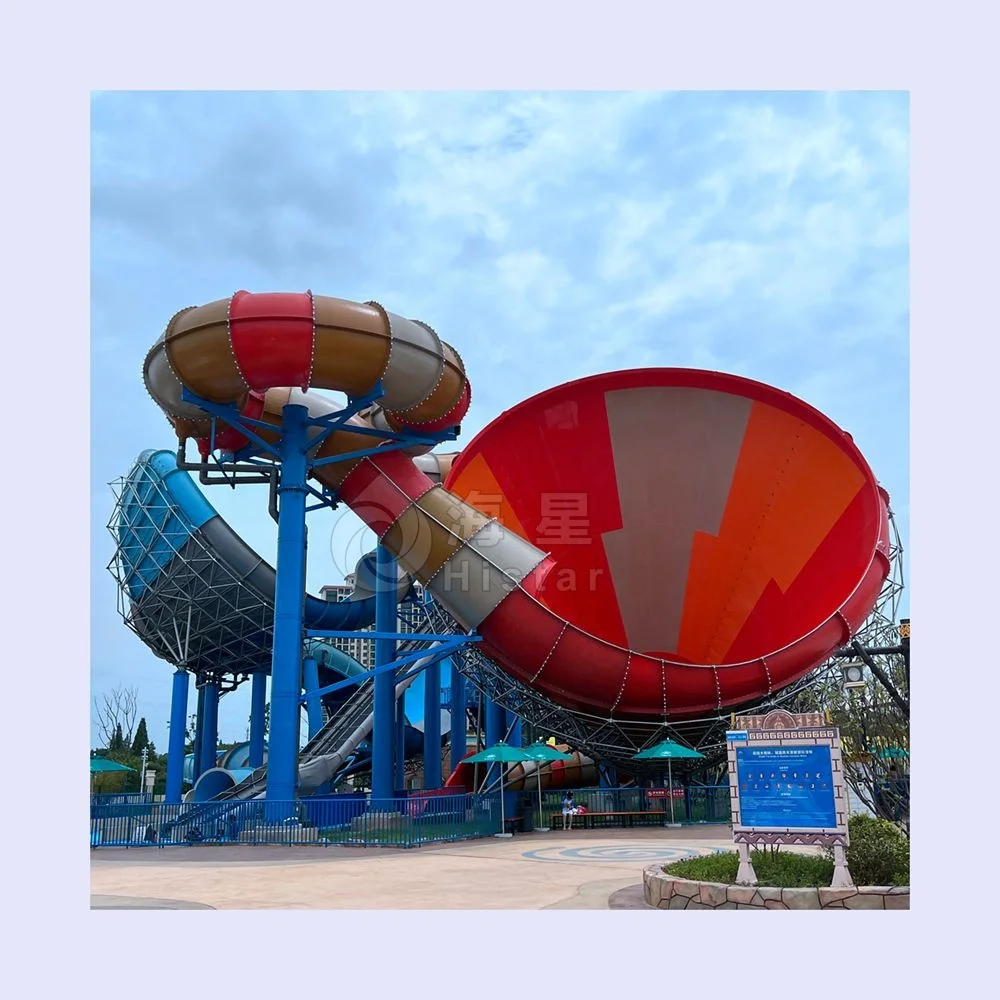 outdoor big family hillside water slide waterpark swimming pool playground equipment  game water play