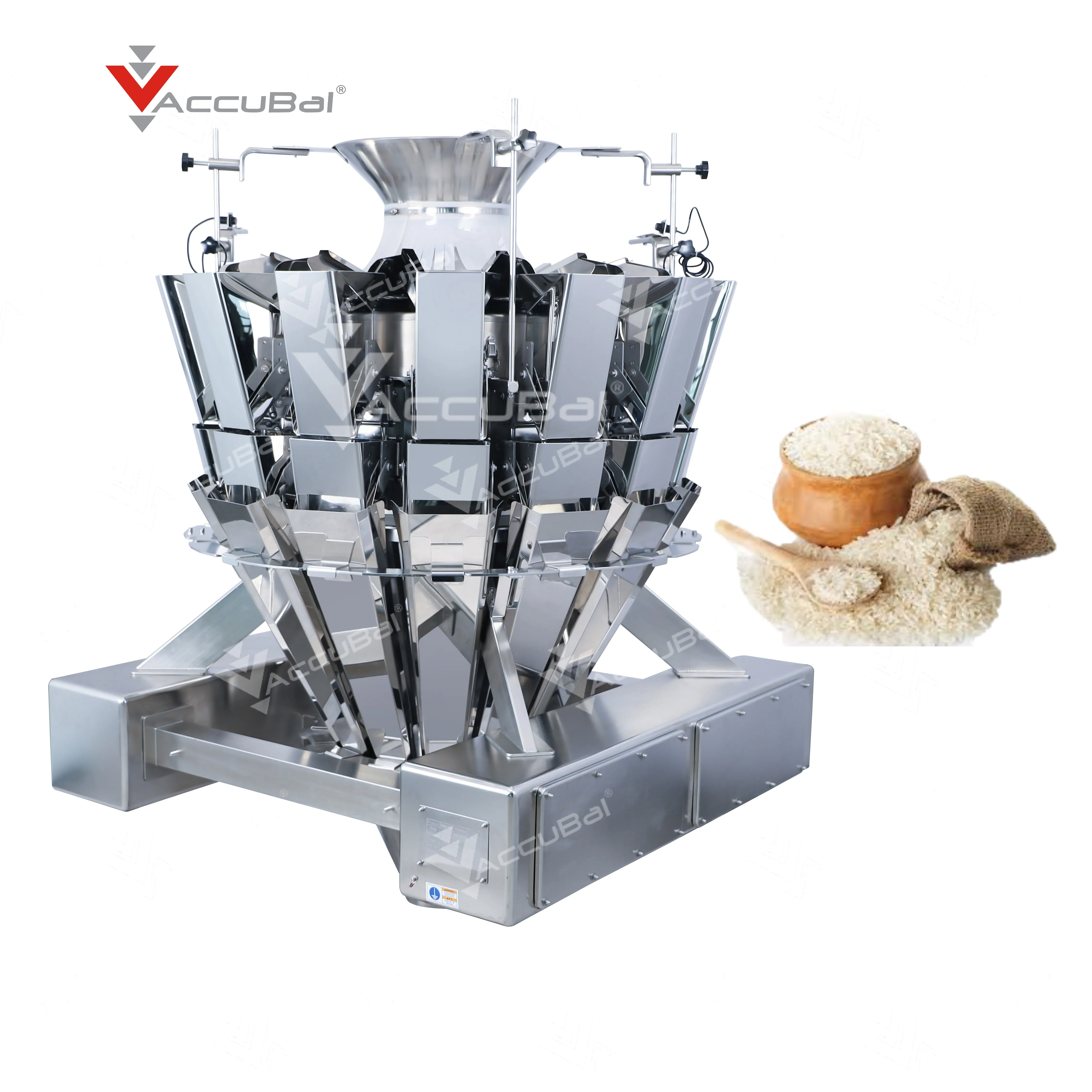 High Sensitivity Multihead Weigher With Salt Sugar Spice Meat Nut Combination Weighing Packing Machine