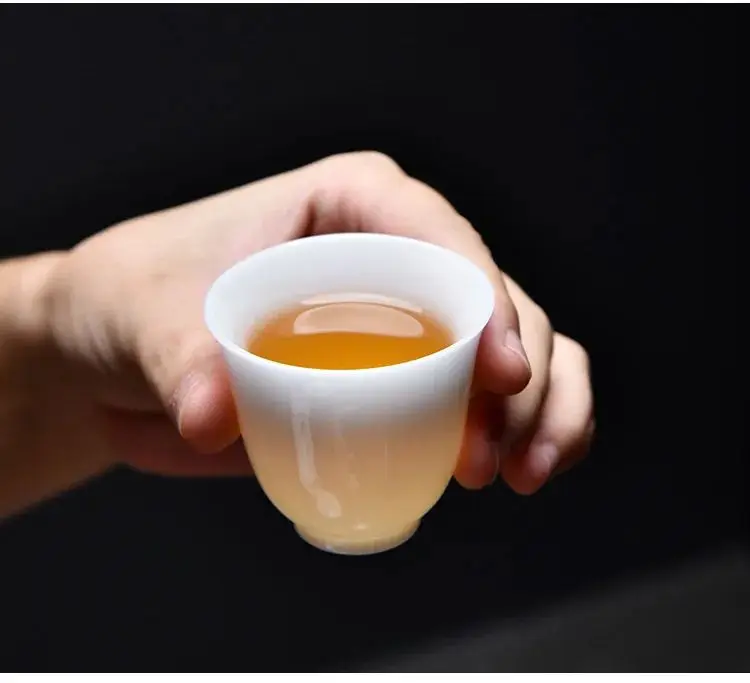 CHINESE JADE PORCELAIN TEA SET HOME GAIWAN TEA CUP OFFICE GUEST TEA MAKER CUSTOMIZED CERAMIC COVER BOWL TEAPOT SET FILTER