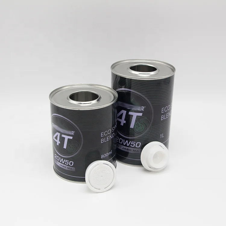 Custom 1 liter metal round tin can for car lubricant/1 liter paint can