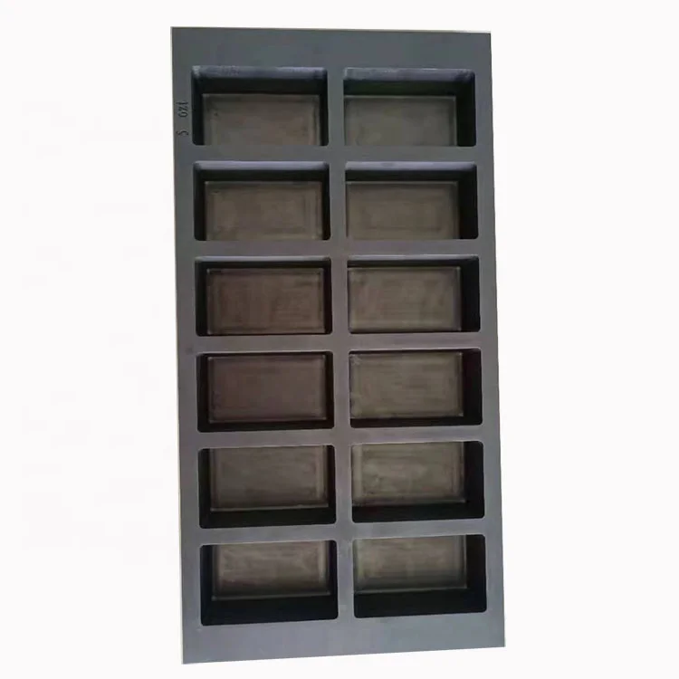 Customize casting carbon graphite ingot mold for gold silver aluminum melting