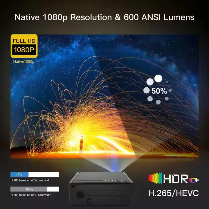 Paihao X7 Global 1080P Native FHD Mini Projector 4K Max LED Smart Home Cinema Projector With Auto-focus Android WIFI BT Beamer