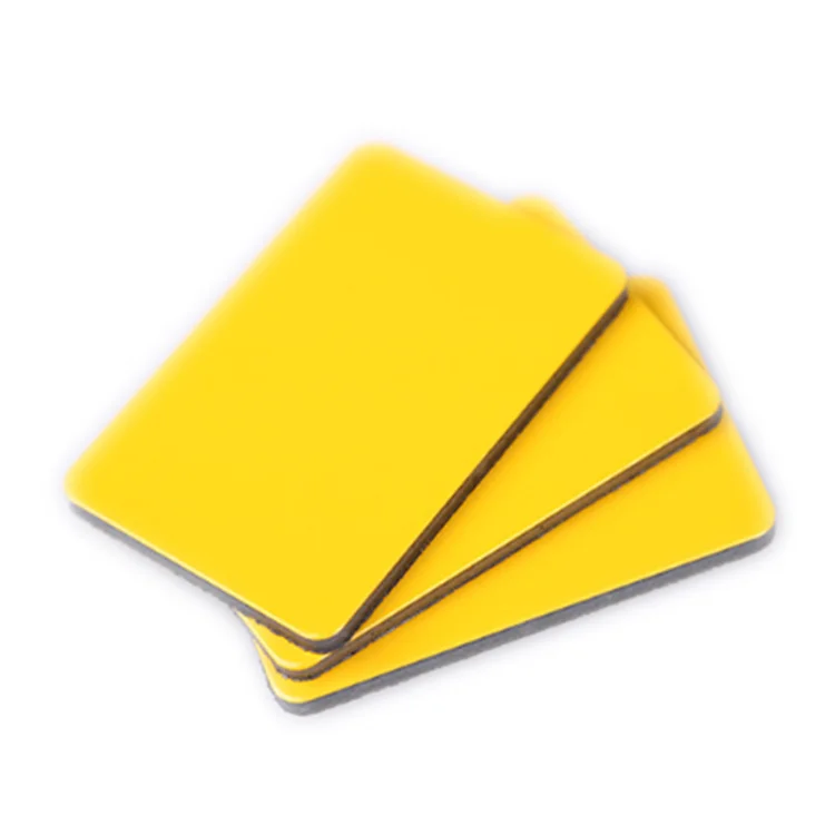 Yellow colored 4mm 30 si aluminum clad plastic panel